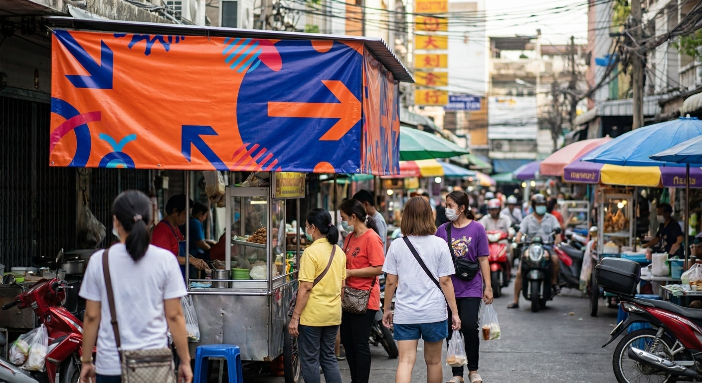 ออกแบบป้ายไวนิลอย่างไร ให้ดึงดูดลูกค้าตั้งแต่ 100 เมตร - design-vinyl-banner-tips