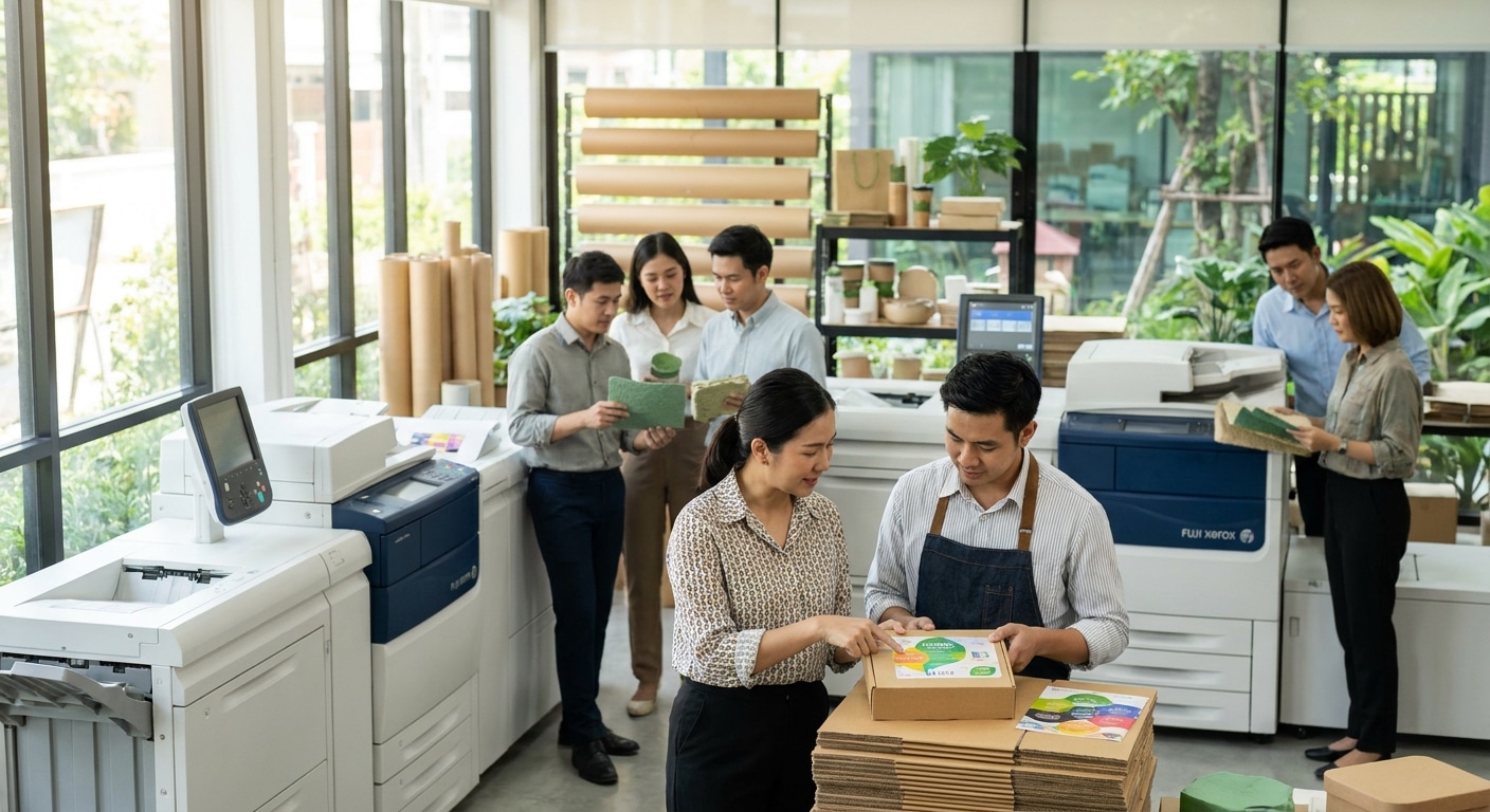 เทรนด์งานพิมพ์รักษ์โลก 2027 เพิ่มมูลค่าแบรนด์ SME ยุคใหม่ - eco-friendly-printing-trend-2027