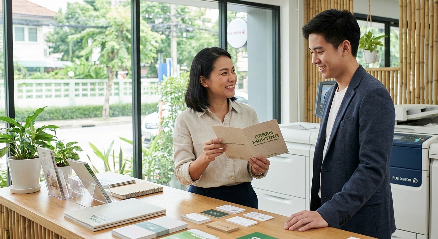 เทรนด์สื่อสิ่งพิมพ์ 2027 งานพิมพ์รักษ์โลกมัดใจลูกค้า - eco-friendly-printing-trends-2027