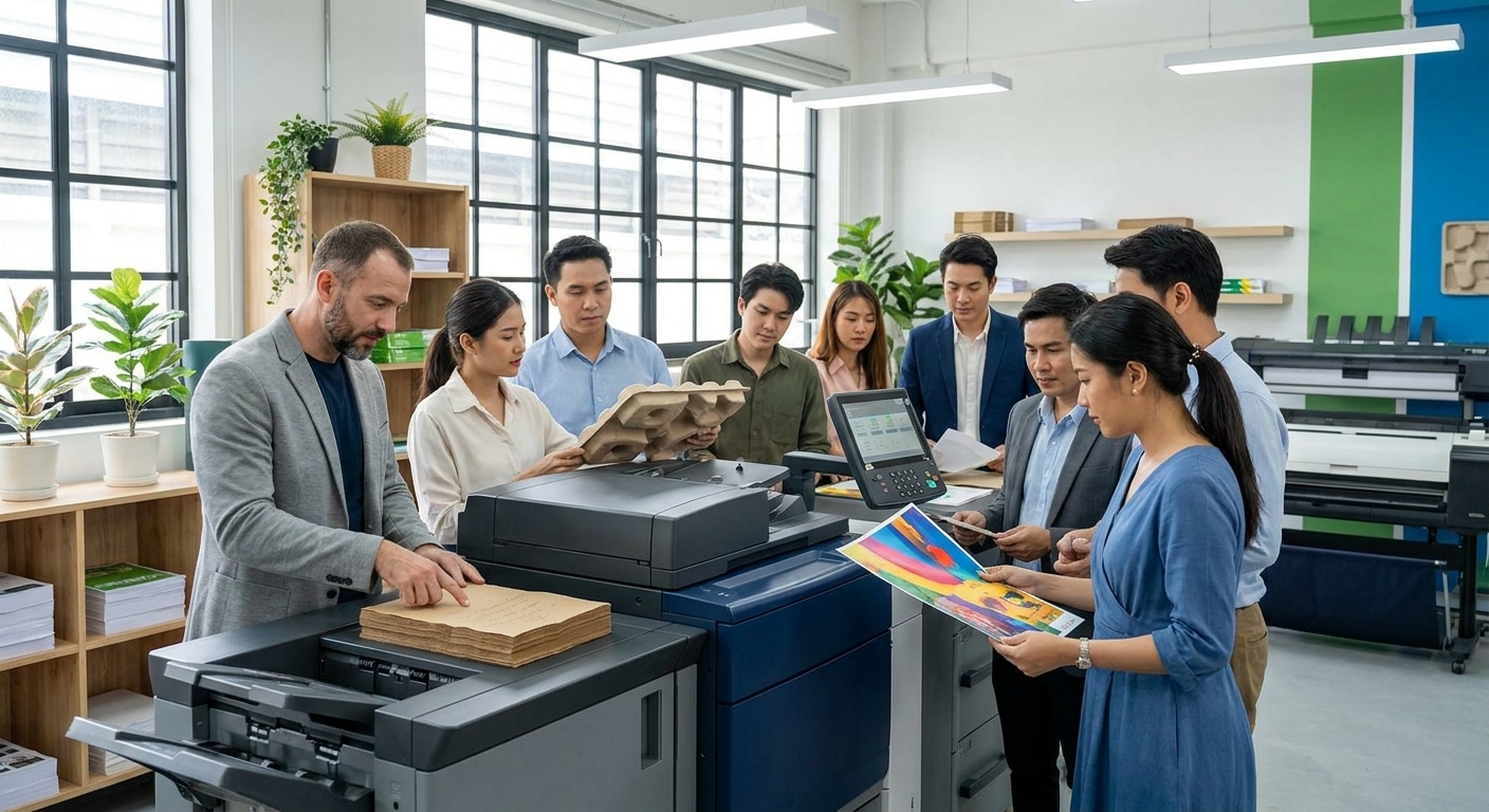 เทรนด์สิ่งพิมพ์รักษ์โลก 2027 นวัตกรรมใหม่ที่ SME ต้องรู้ - eco-friendly-printing-trends-2027