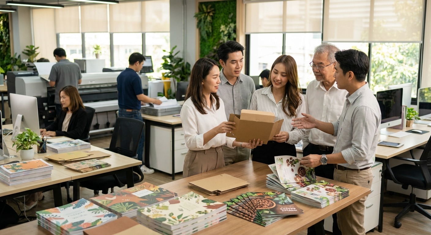 เทรนด์สื่อสิ่งพิมพ์ 2027 หมึกรักษ์โลก ยกระดับแบรนด์ SME - eco-friendly-printing-trends-2027