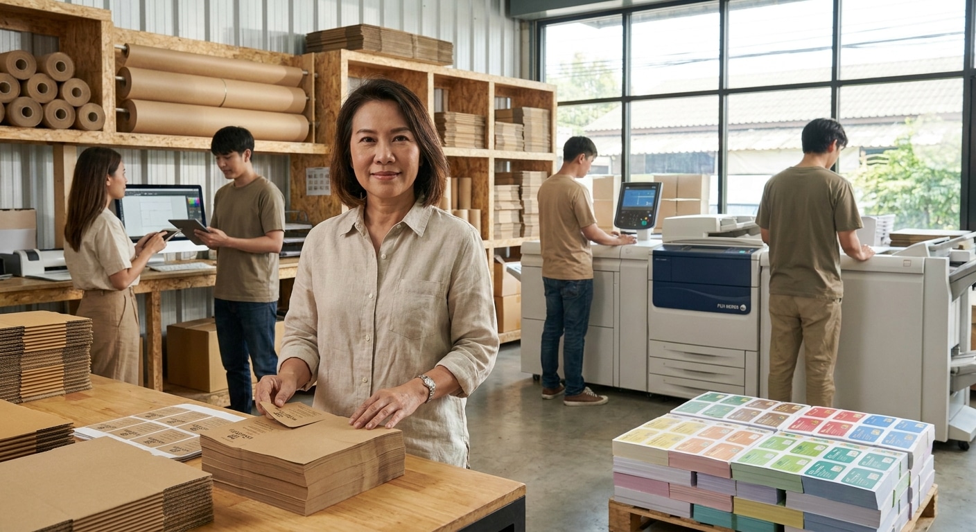 เทรนด์พิมพ์ฉลากสินค้ารักษ์โลก 2027 โอกาสใหม่ของแบรนด์ SME - eco-label-printing-trend-2027