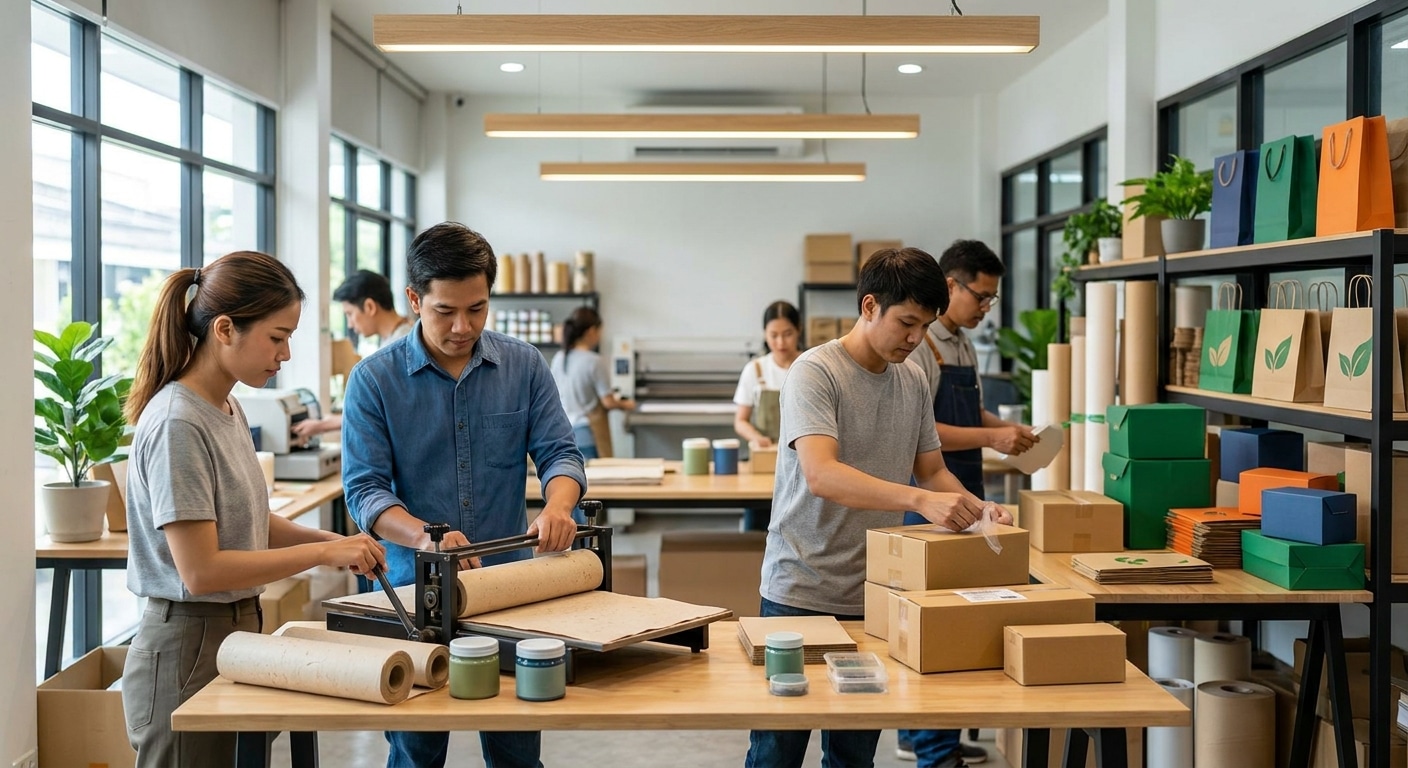 เทรนด์พิมพ์รักษ์โลก 2027 บรรจุภัณฑ์ยั่งยืนที่ SME ควรรู้ - eco-printing-trends-2027