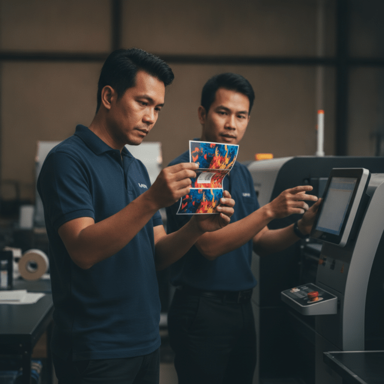 เจาะขุมพลังเครื่องพิมพ์ Fuji Xerox พิมพ์ฉลากสีสดคมชัด