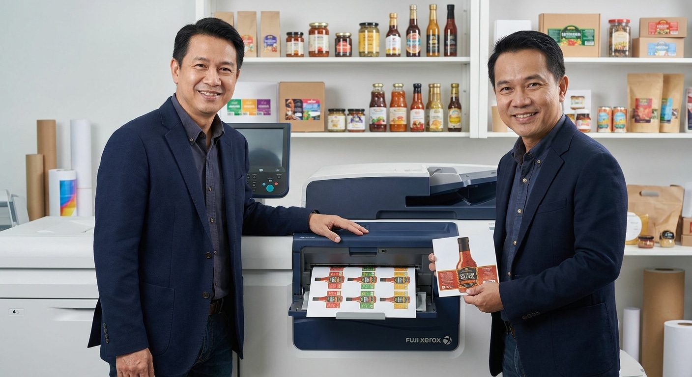 เจาะลึกเทคโนโลยี Fuji Xerox ทำไมพิมพ์ฉลาก SME ถึงสีสดคมชัด - fuji-xerox-label-printing