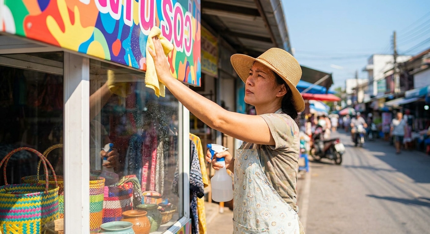 ทริคดูแลป้ายไวนิลและสติ๊กเกอร์หน้าร้านให้สีสด ไม่ซีดไว - how-to-maintain-vinyl-banners-stickers