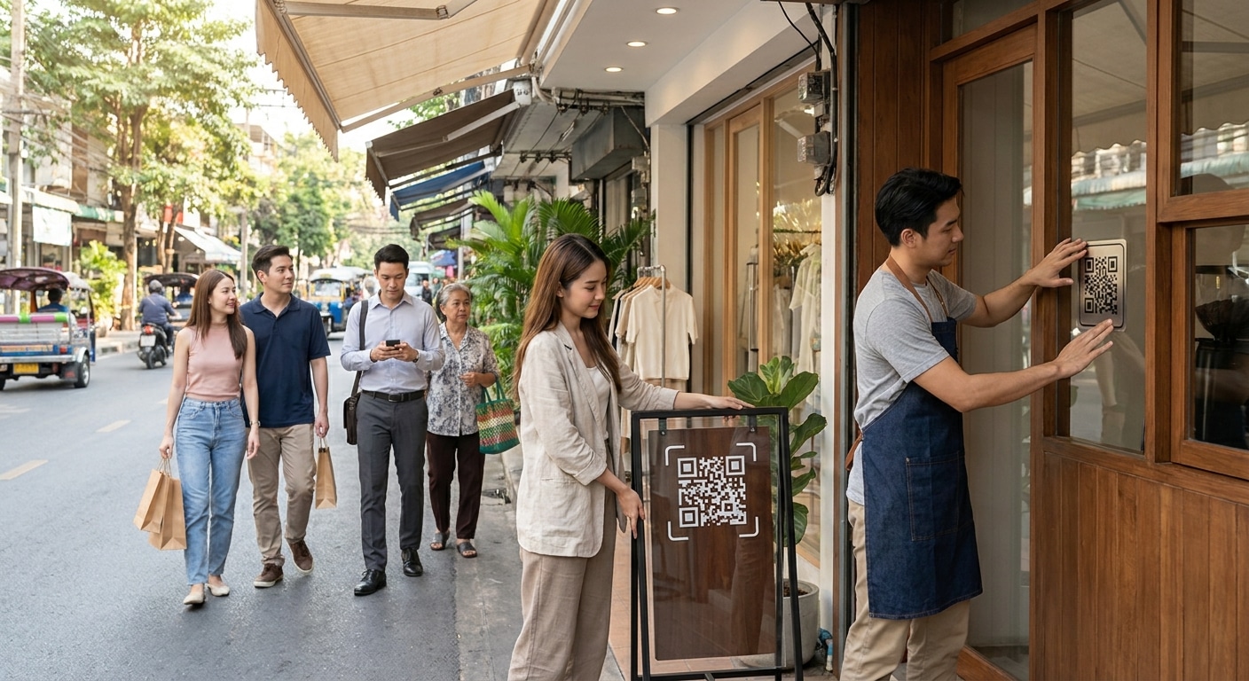 กลยุทธ์ O2O ดึงลูกค้าเข้าร้านด้วยป้ายโฆษณาและสติ๊กเกอร์ - o2o-marketing-signage-stickers