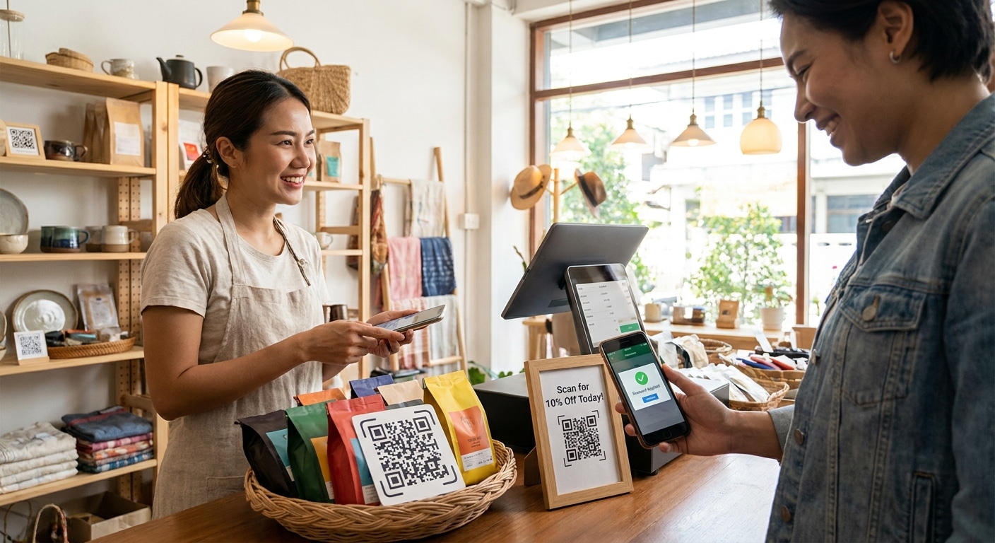 การตลาด O2O: พิมพ์ฉลากและป้ายติด QR Code กระตุ้นยอดขาย - o2o-print-marketing-qr-code