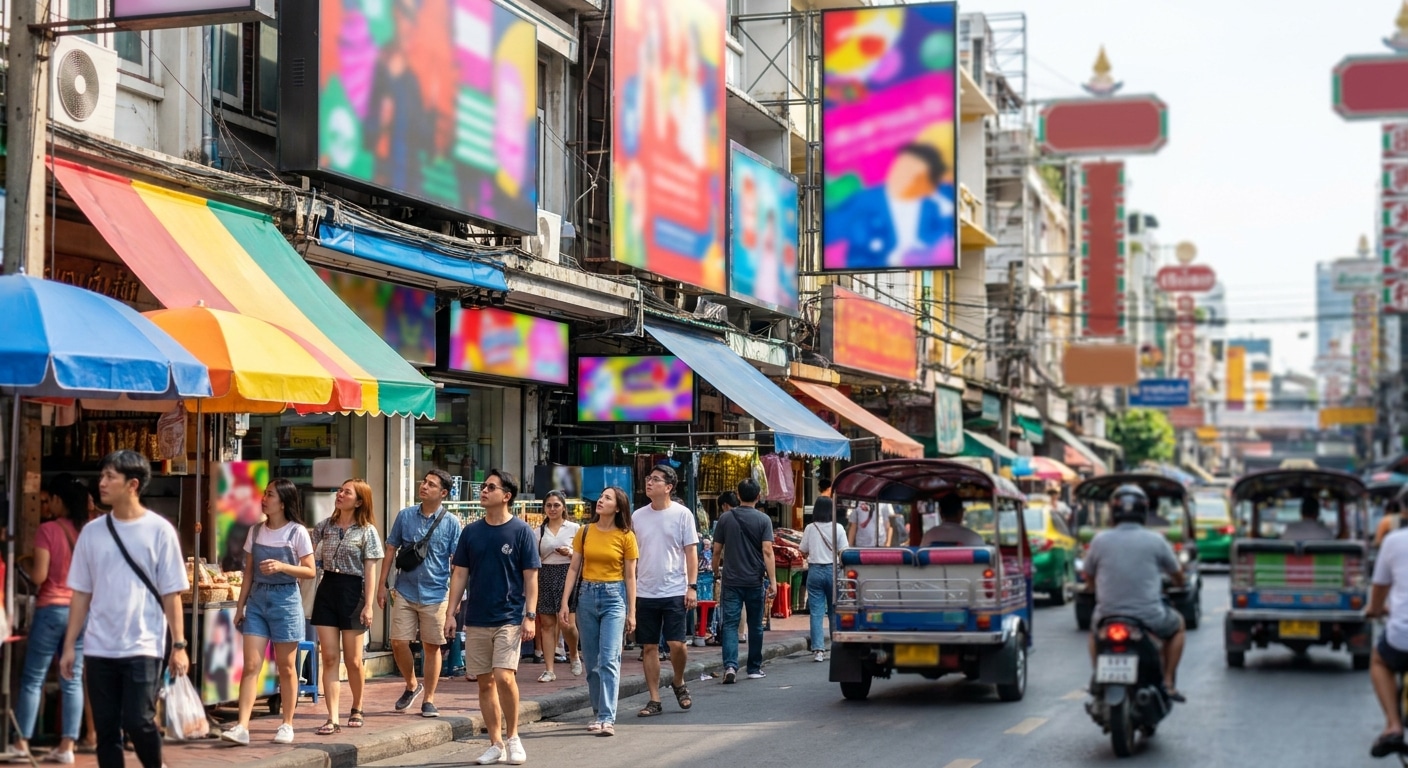 เทรนด์ป้ายโฆษณา 2027 ทางรอด SME ยุคค่าแอดออนไลน์แพง - offline-signage-trend-2027