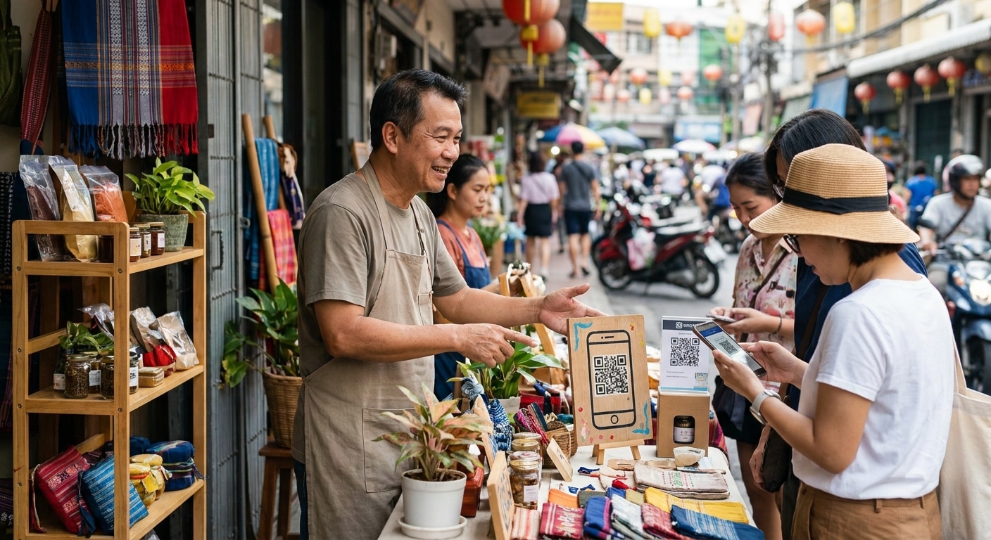 กลยุทธ์ใช้ป้ายและสติ๊กเกอร์ ดึงลูกค้าออฟไลน์สู่ออนไลน์ - offline-to-online-print-marketing