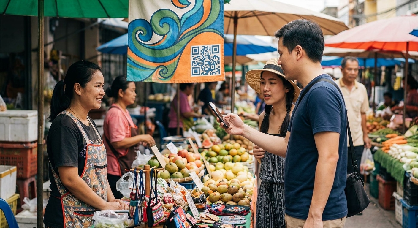 ป้ายโฆษณา O2O กลยุทธ์ดึงลูกค้าออฟไลน์สู่ออนไลน์ฉบับ SME - offline-to-online-signage-marketing