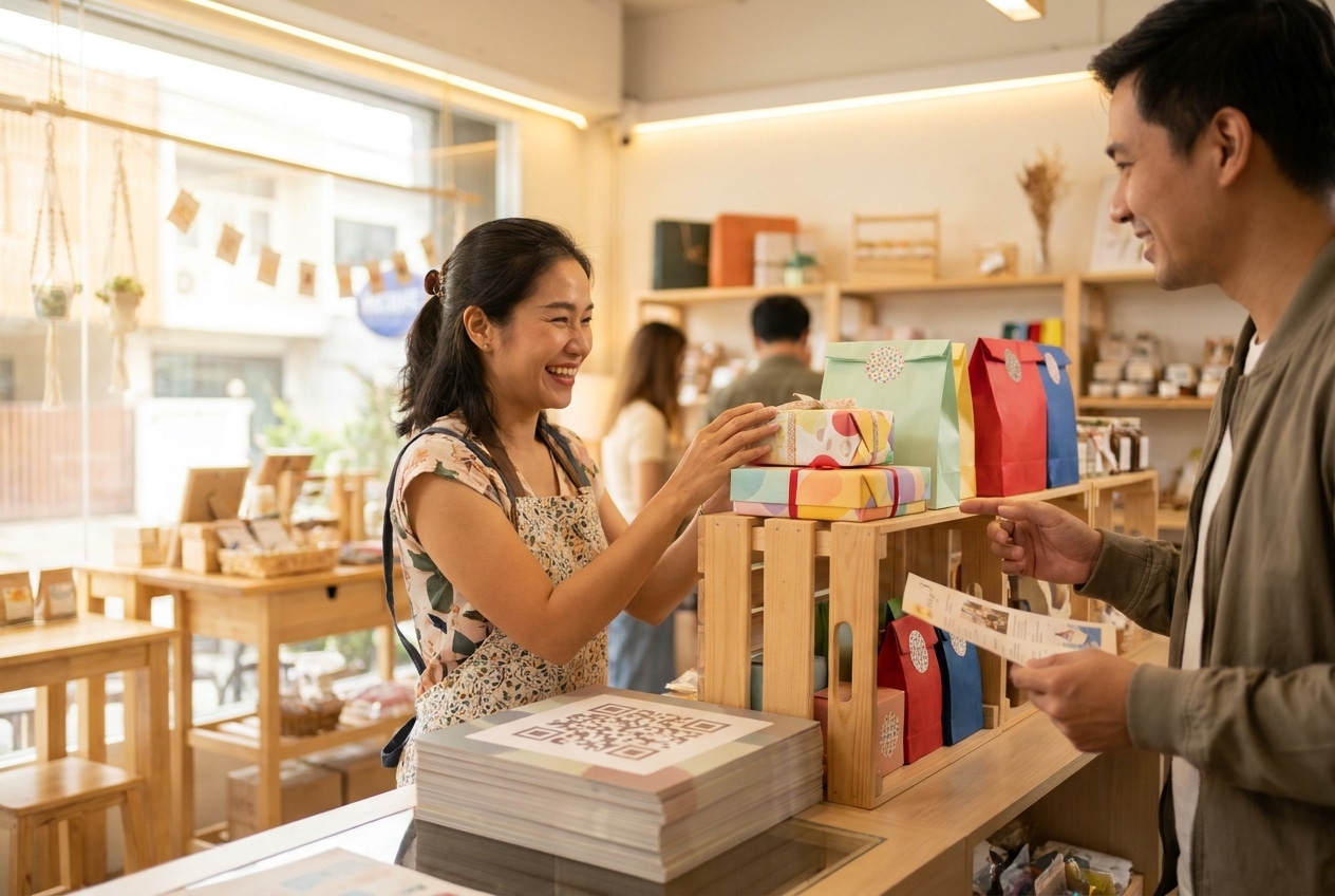 กระตุ้นยอดขายปลายปีด้วยป้ายและสติ๊กเกอร์มัดใจลูกค้า SME - print-marketing-sme-sales-tips