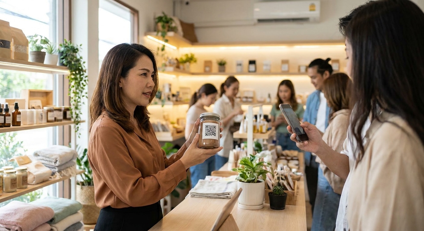 เทคนิคออกแบบฉลากติด QR Code เพิ่มยอดขาย SME ทะลุเป้า - qr-code-label-marketing-tips
