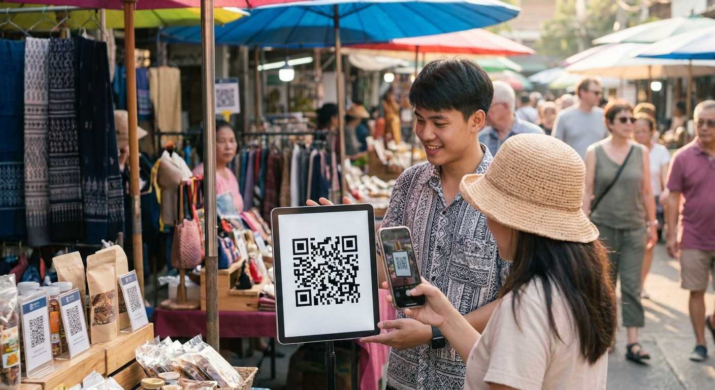 ป้ายโฆษณาติด QR Code กลยุทธ์เพิ่มยอดขาย O2O ที่ SME ต้องทำ - qr-code-o2o-print-marketing
