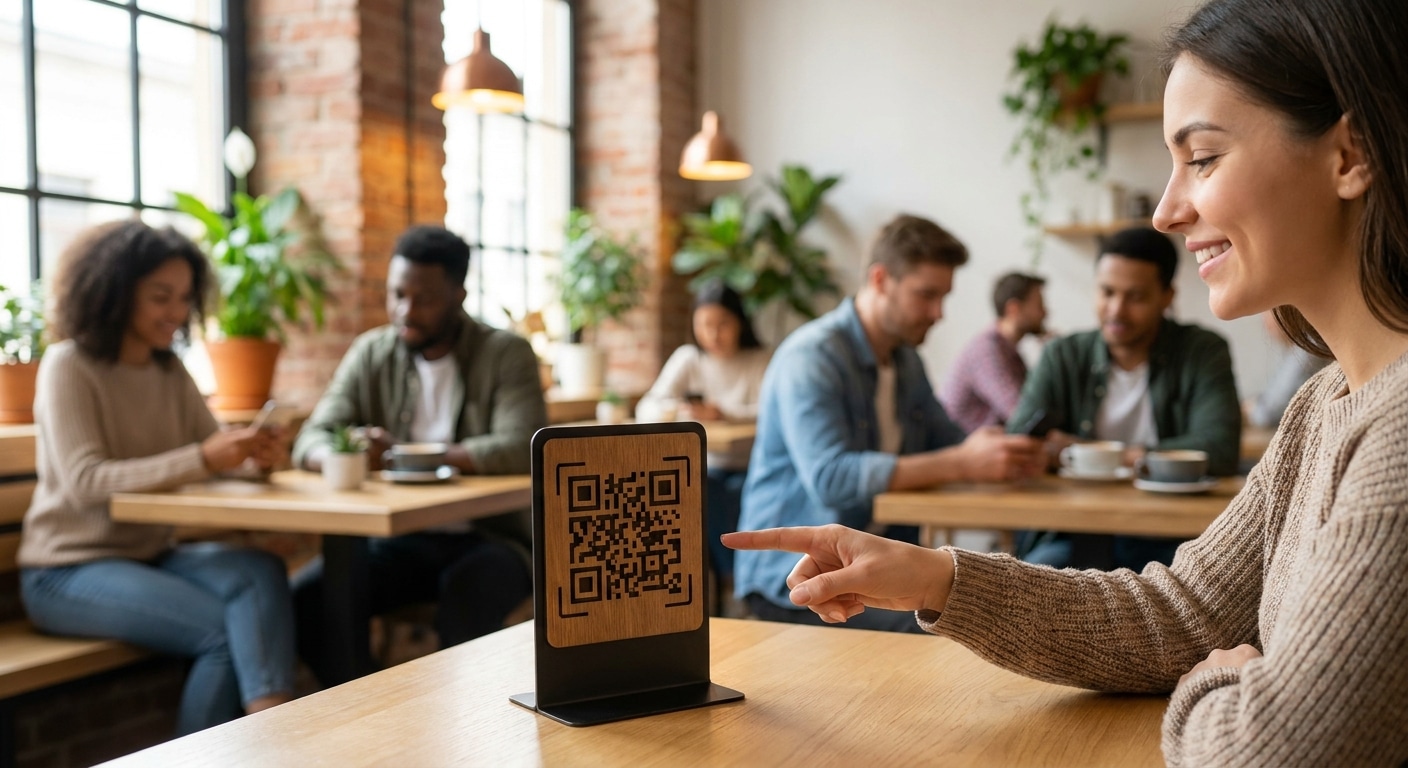 เทคนิคทำป้ายสแตนดี้ QR Code ดึงลูกค้าหน้าร้านสู่ออนไลน์ - qr-code-standee-offline-online