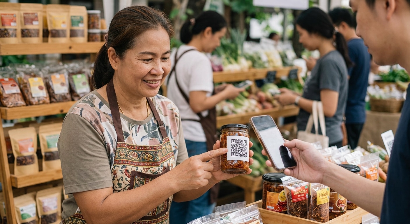 สแกนปั๊บซื้อปุ๊บ! เทคนิคทำสติ๊กเกอร์ QR Code ดันยอดขาย SME - qr-code-sticker-marketing-sme