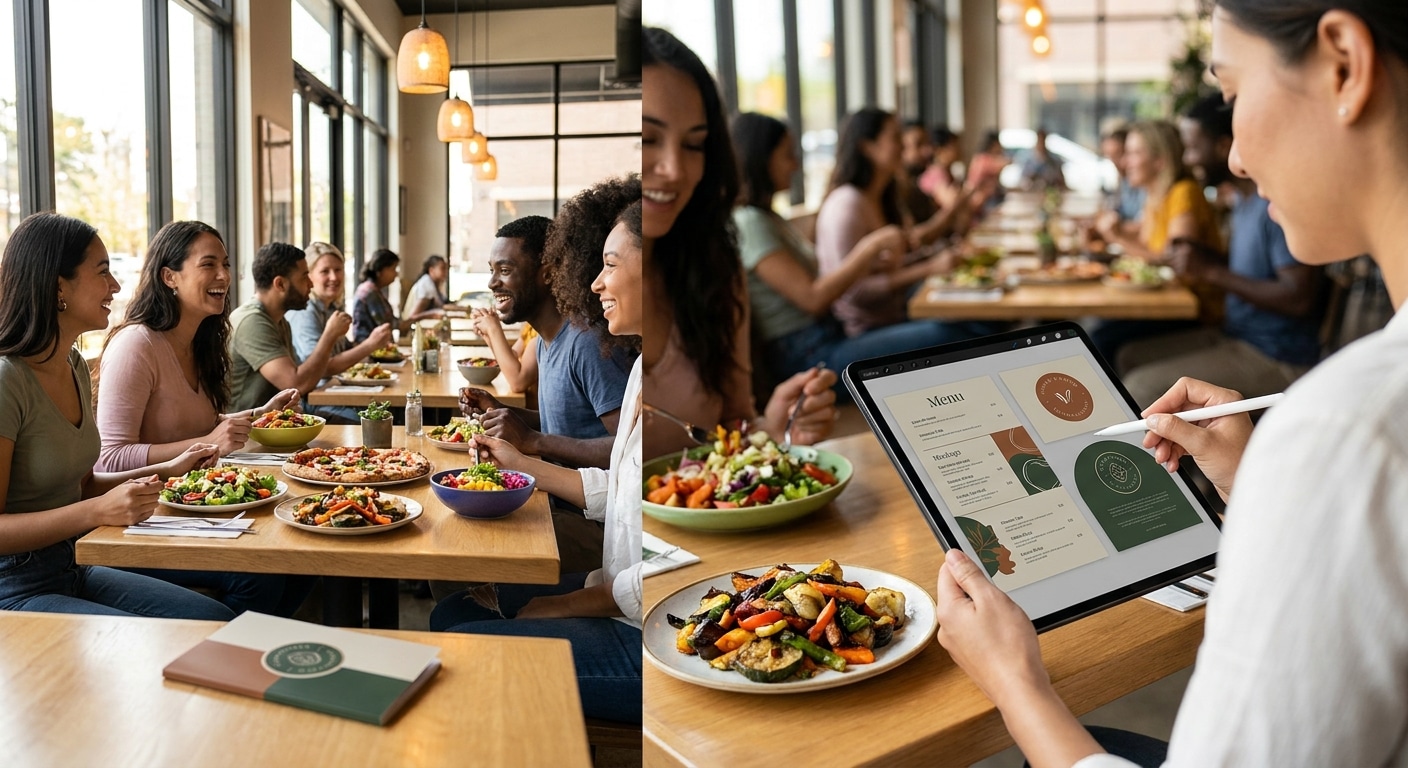 ออกแบบโลโก้และเมนูอย่างไร ให้ร้านอาหารโดดเด่นน่าจดจำ - restaurant-logo-menu-design