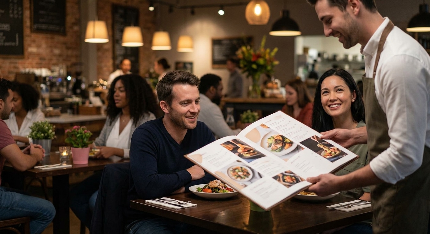 ทริคออกแบบเมนูอาหารให้ยอดพุ่ง! กระตุ้นลูกค้าสั่งเพิ่ม - restaurant-menu-design-tips