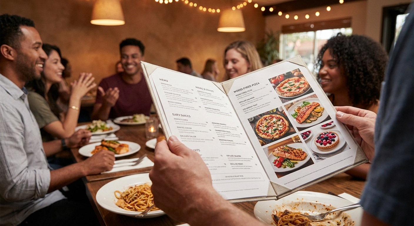 เมนูสวยช่วยอัปยอดขาย! 4 เทคนิคออกแบบเมนูร้านอาหารดึงดูดใจ - restaurant-menu-design-tips