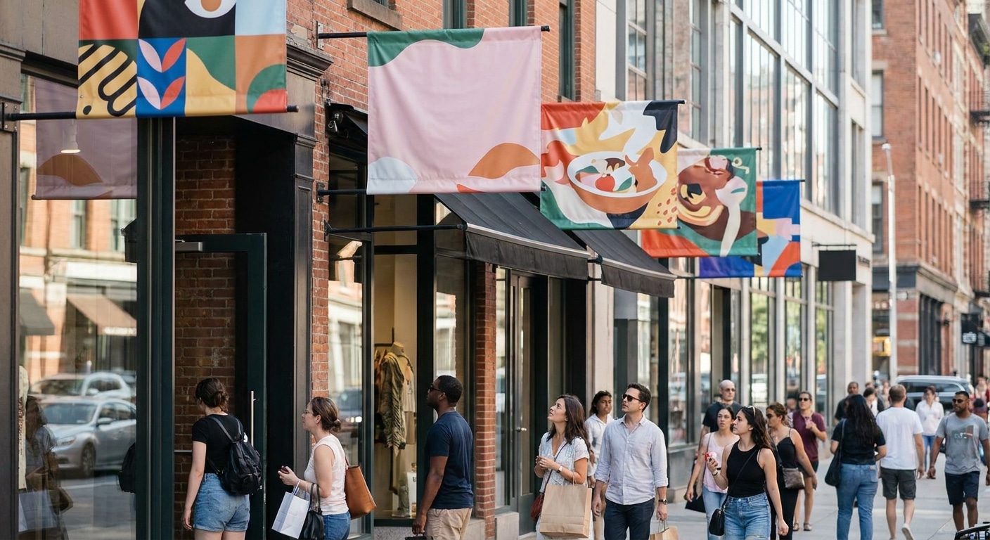 ออกแบบป้ายไวนิลหน้าร้านอย่างไร ให้ลูกค้าสะดุดตาใน 3 วินาที - storefront-vinyl-banner-design