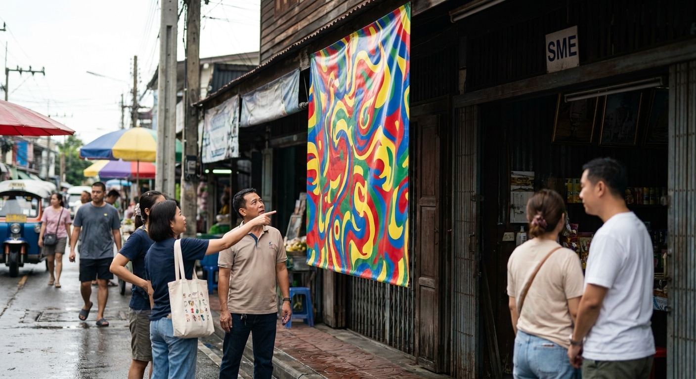 ทริคสั่งทำป้ายไวนิลหน้าร้าน สีสด คมชัด ดึงดูดลูกค้าชัวร์ - storefront-vinyl-banner-printing