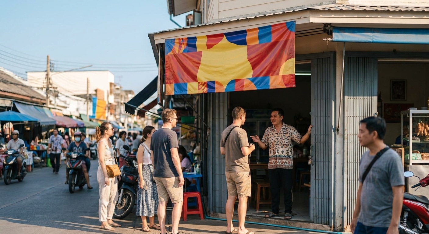 ทริคทำป้ายไวนิลหน้าร้านให้สะดุดตา ดึงดูดลูกค้าเพิ่มยอดขาย - storefront-vinyl-banner-tips