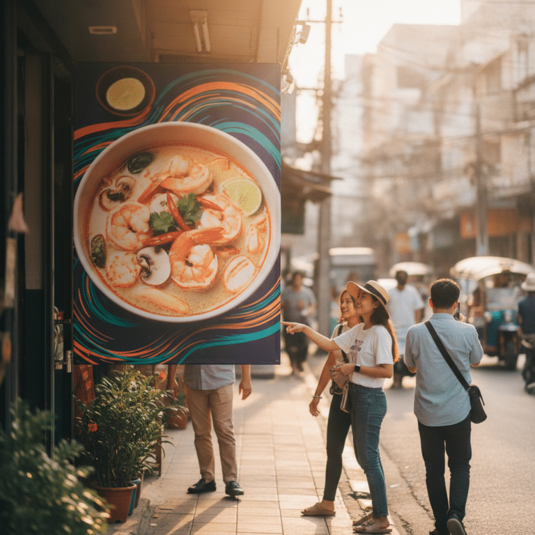 จัดองค์ประกอบป้ายไวนิลหน้าร้านอย่างไร ให้ลูกค้าสะดุดตา?