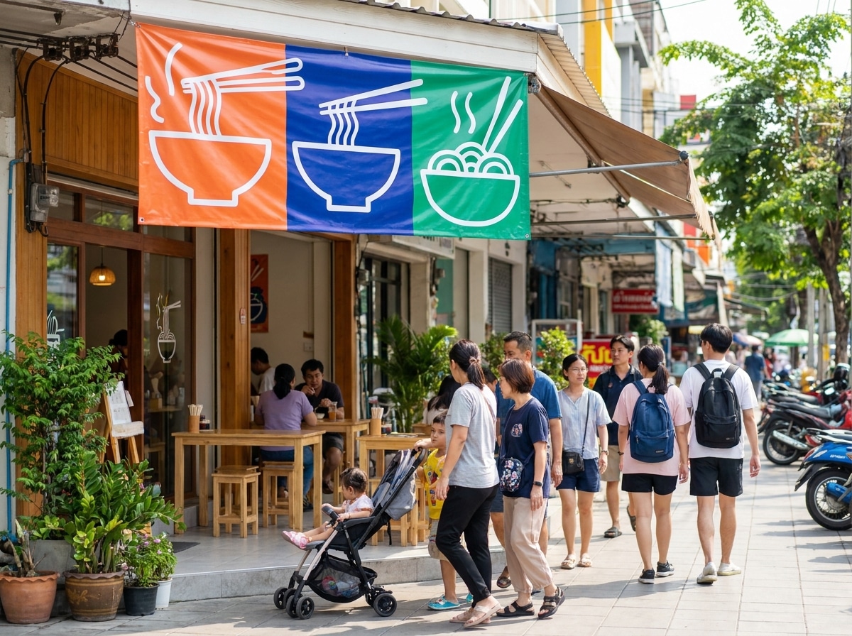 ออกแบบป้ายไวนิลหน้าร้านอย่างไร ให้ดึงดูดลูกค้าได้ทันที? - vinyl-banner-design-tips