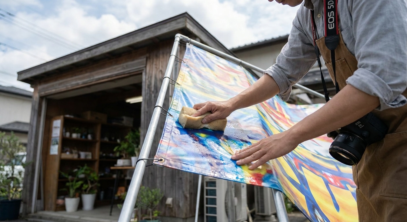 ทริคดูแลป้ายไวนิลหน้าร้านให้สีสดทนแดดทนฝน ยืดอายุใช้งาน - vinyl-banner-maintenance-tips