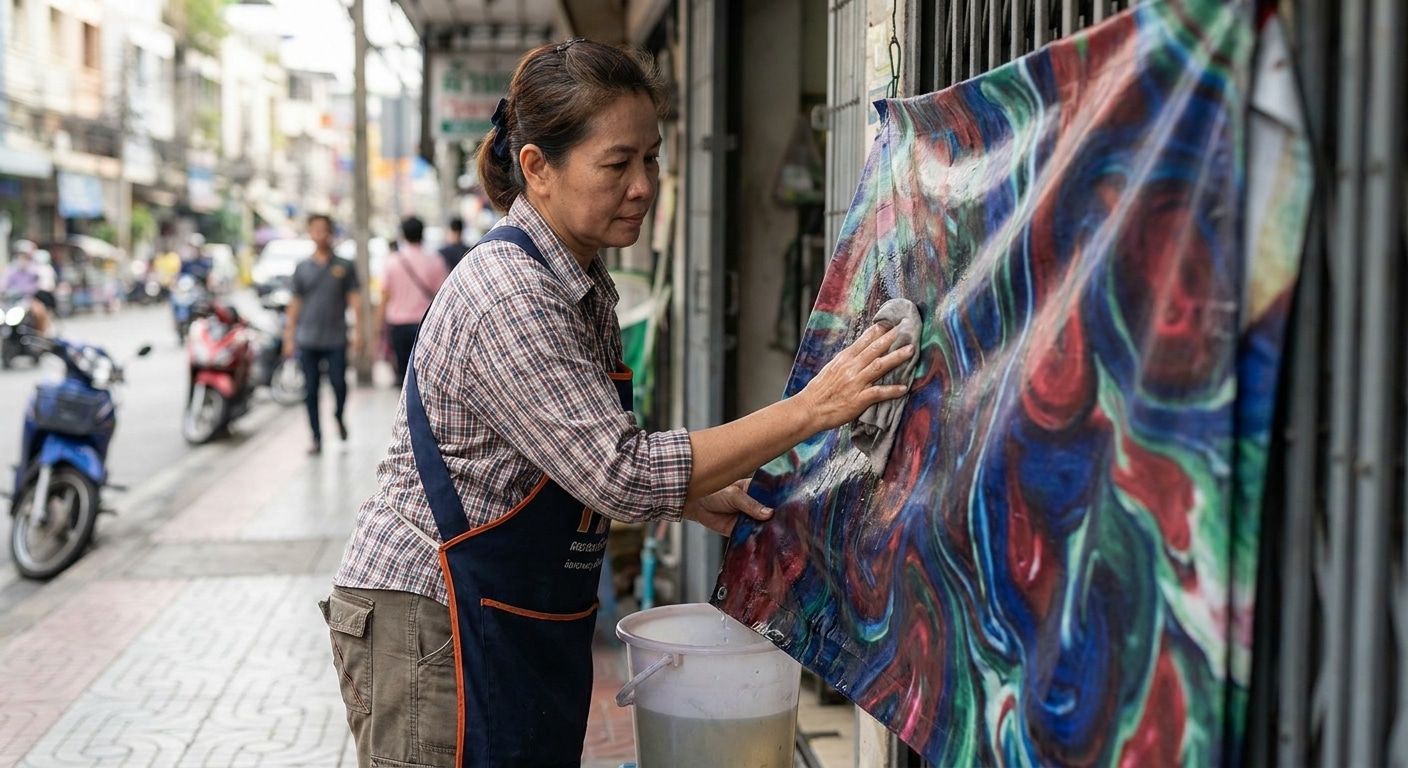 เคล็ดลับดูแลป้ายไวนิลหน้าร้านให้สีสด ทนแดด ยืดอายุใช้งาน - vinyl-banner-maintenance-tips