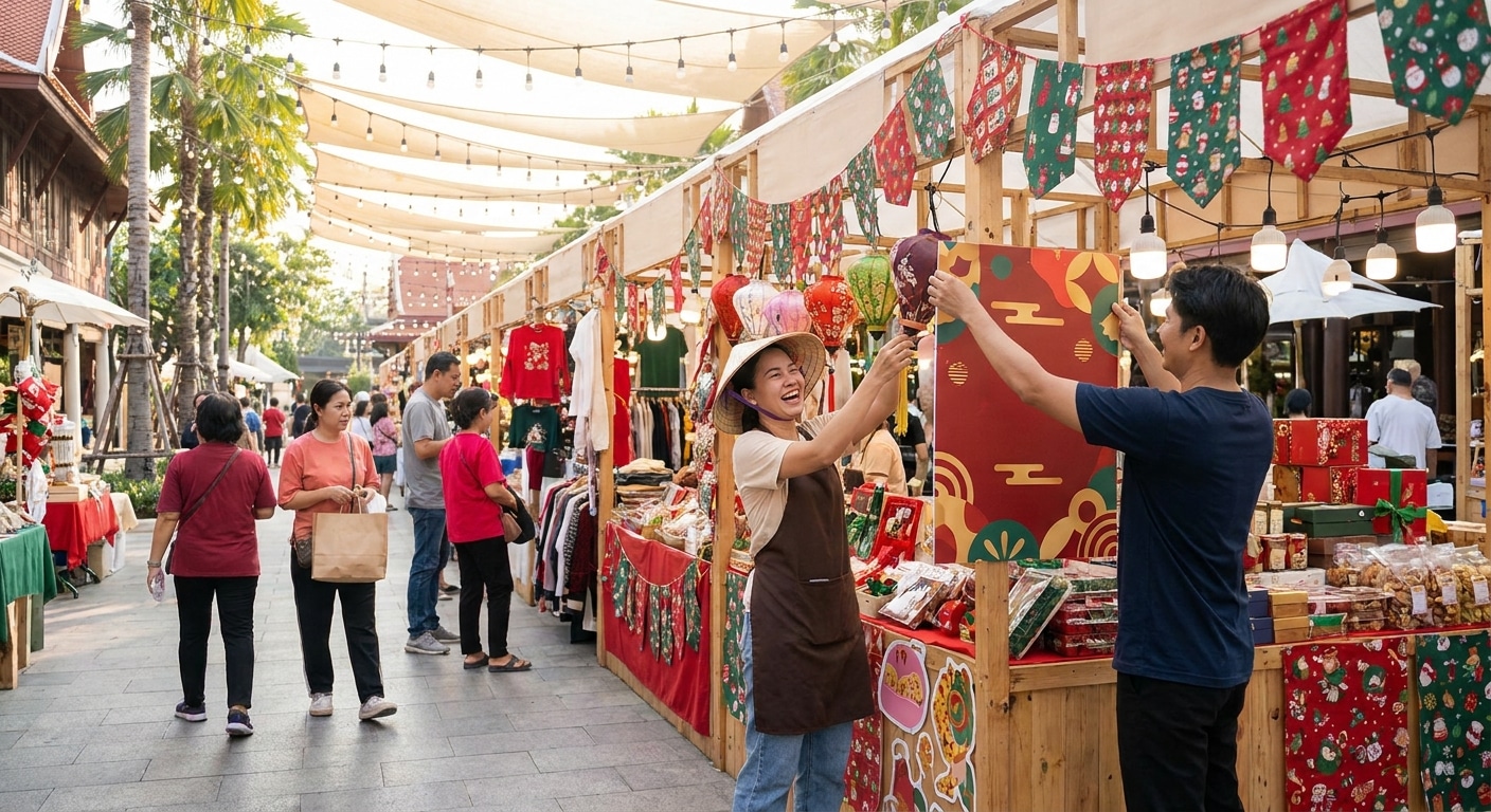 เทคนิคแต่งหน้าร้านด้วยป้ายและสติ๊กเกอร์ รับยอดขายปลายปี - year-end-store-signage-marketing